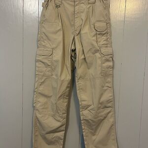 5.11 Tactical Men's Ripstop Cargo Pants Beige Khaki Regular Fit Size 32x34